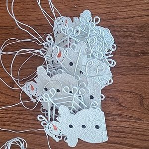 Metal Snowflake & Snowman Mantel Tree Garland - 8.5 Feet